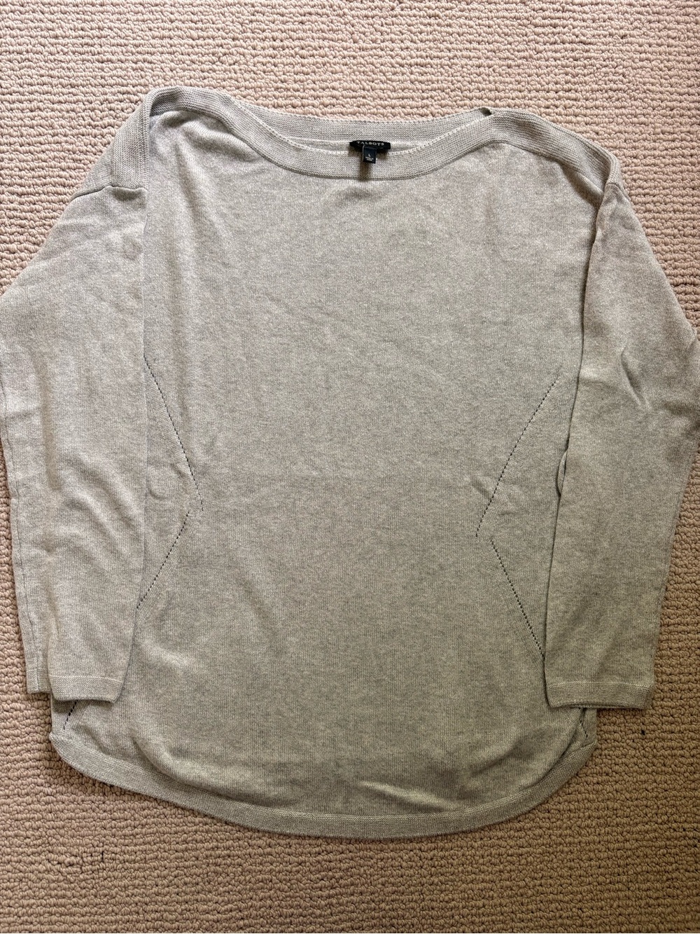 Talbots Silver Pullover Sweater